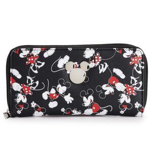 Disney Minnie Mouse and Mickey Mouse Dancing Wallet - Womens Zip Around Wallet